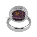 Unique Purple Copper Turquoise Gemstone with 925 Sterling Silver Simple Ring at Best Price